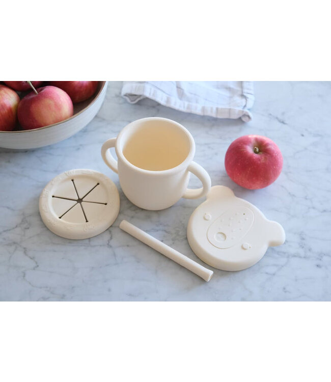 MICASSO & CO TASSE D'APPRENTISSAGE 2 EN 1 - BLANC CRÈME