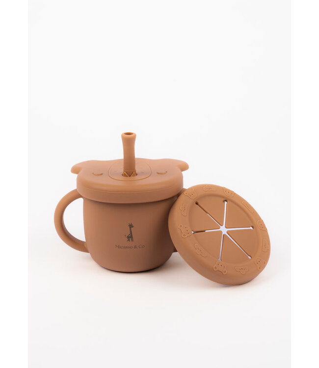 MICASSO & CO TASSE D'APPRENTISSAGE 2 EN 1 - CARAMEL