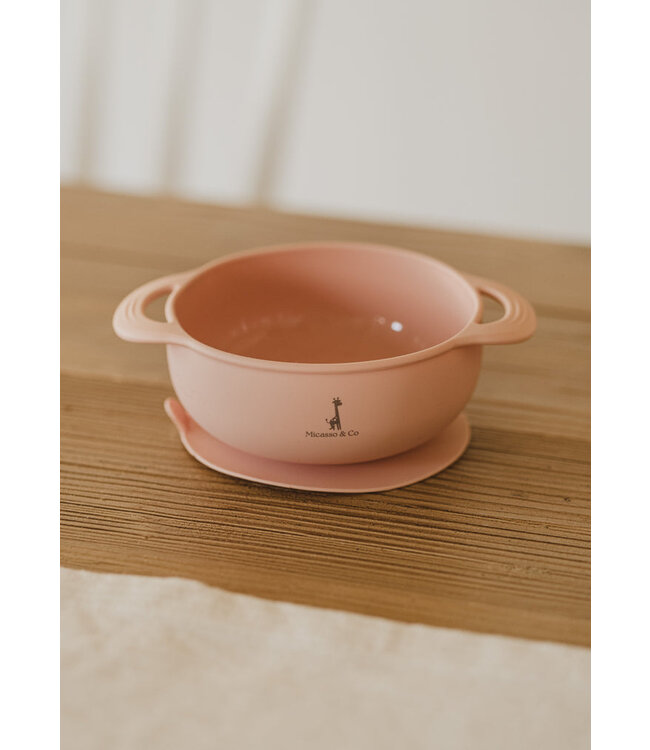 MICASSO & CO BOL EN SILICONE À SUCCION - VIEUX ROSE