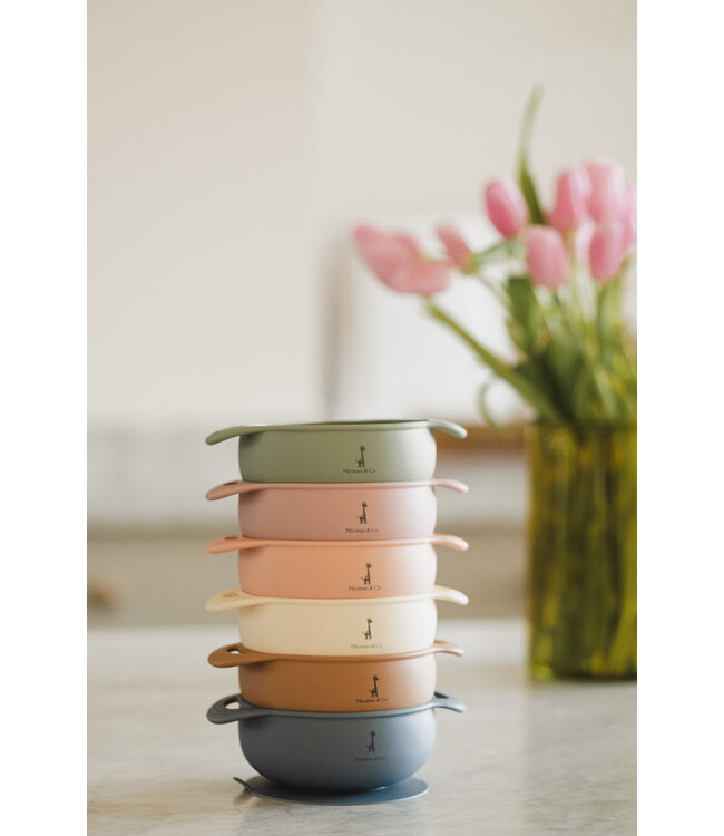 MICASSO & CO BOL EN SILICONE À SUCCION - VIEUX ROSE