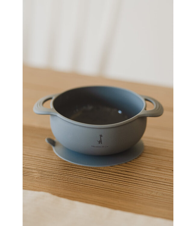 MICASSO & CO BOL EN SILICONE À SUCCION - BLEU MAJESTUEUX