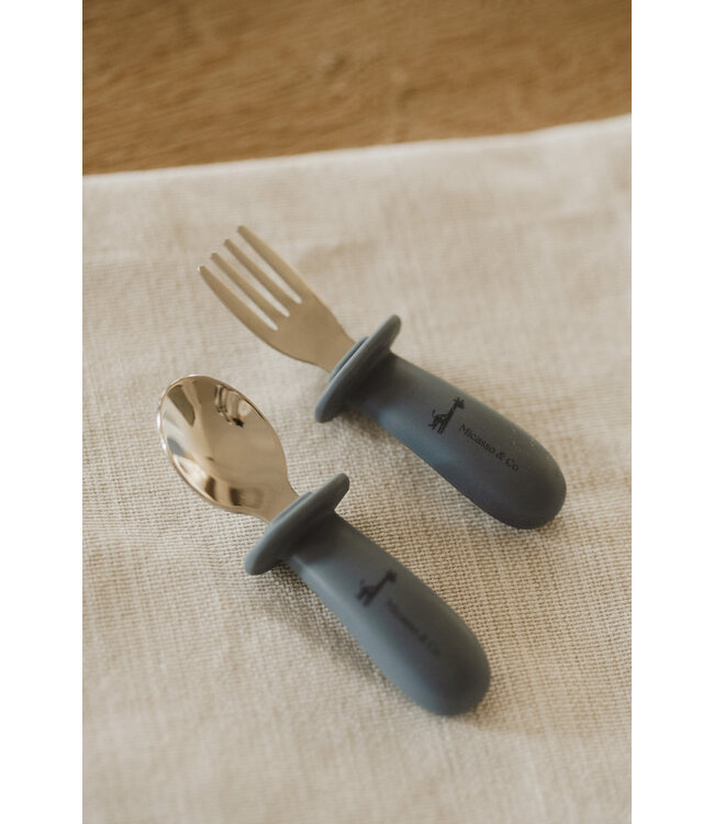 MICASSO & CO ENSEMBLE CUILLÈRE & FOURCHETTE - BLEU MAJESTUEUX