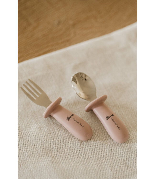 MICASSO & CO ENSEMBLE CUILLÈRE & FOURCHETTE - MAUVE