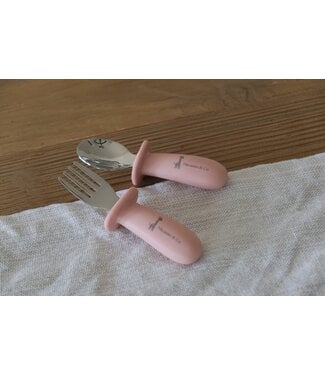 MICASSO & CO ENSEMBLE CUILLÈRE & FOURCHETTE - VIEUX ROSE