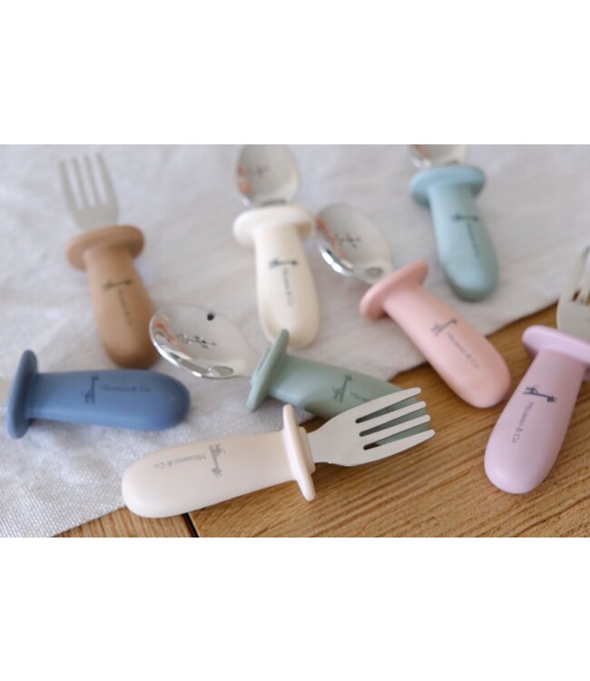 MICASSO & CO ENSEMBLE CUILLÈRE & FOURCHETTE - VIEUX ROSE