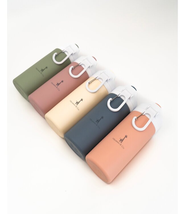 MICASSO & CO BOUTEILLE D'EAU EN SILICONE - VERT TENDRE