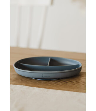 MICASSO & CO ASSIETTE À SUCCION EN SILICONE - BLEU MAJESTUEUX