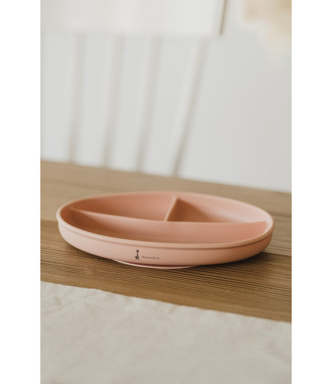 MICASSO & CO ASSIETTE À SUCCION EN SILICONE - VIEUX ROSE