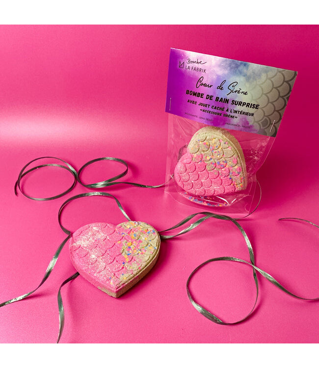 LA FABRIK BOMBE DE BAIN SURPRISE- COEUR DE SIRÈNE