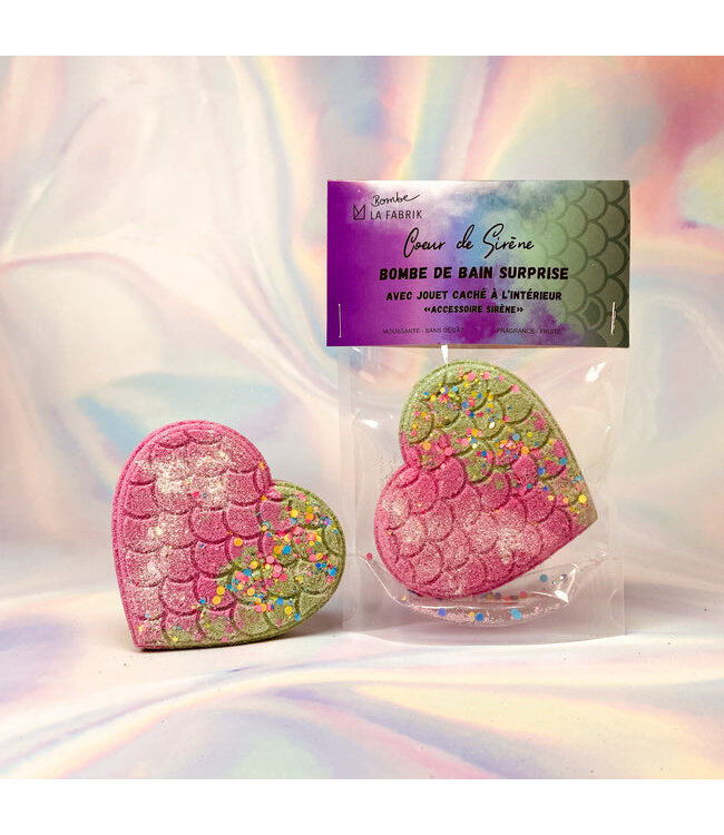 LA FABRIK BOMBE DE BAIN SURPRISE- COEUR DE SIRÈNE