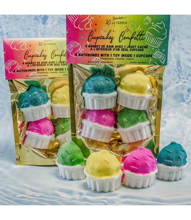 LA FABRIK BOMBE DE BAIN SURPRISE - CUPCAKES CONFETTI