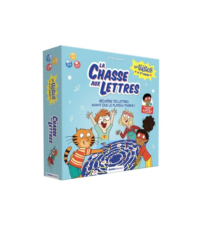 AUZOU JEU - LES HÉROS DE 1ÈRE ANNÉE : CHASSE AUX LETTRES