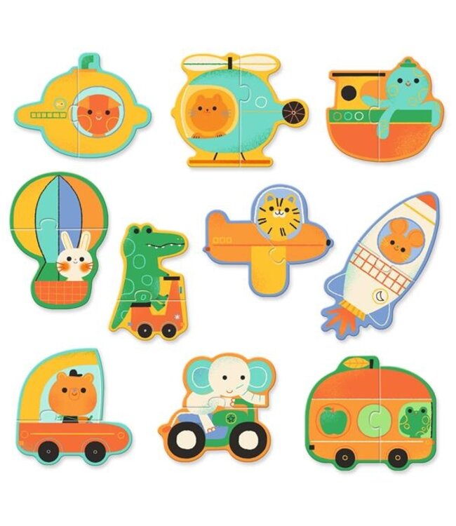 DJECO PUZZLE DUO - VÉHICULES