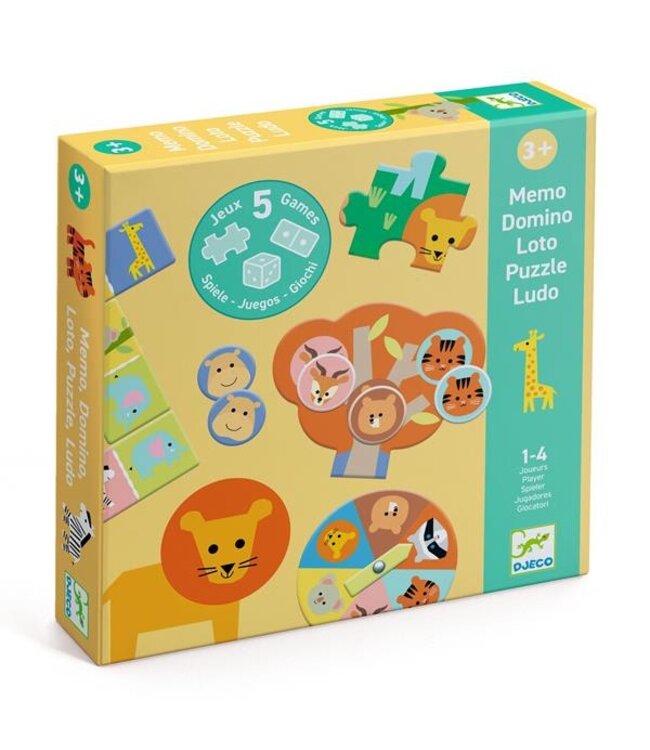 DJECO 5 JEUX -  ANIMAUX SAUVAGES