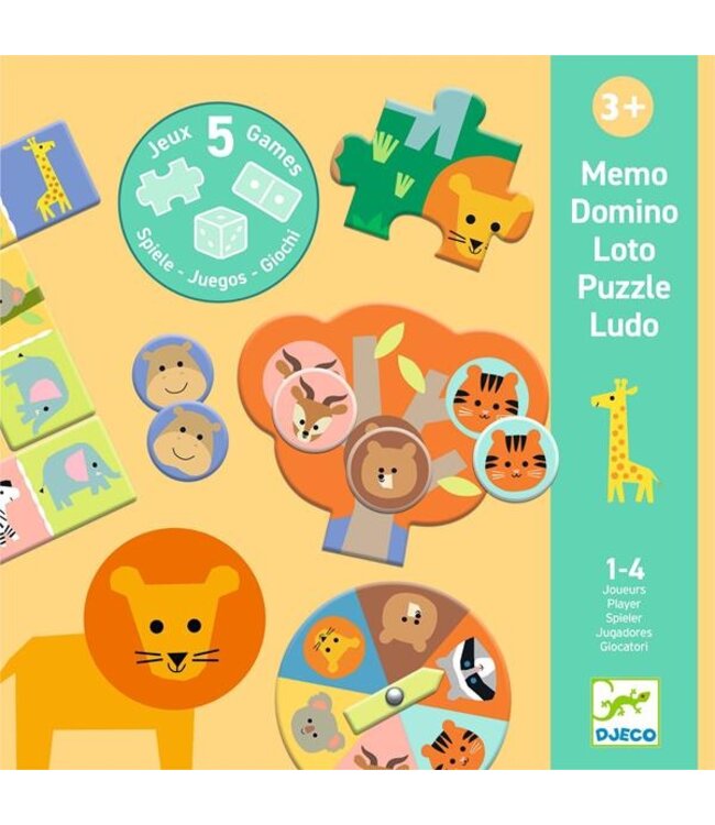 DJECO 5 JEUX -  ANIMAUX SAUVAGES