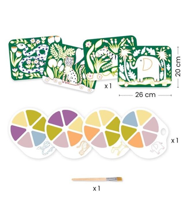 DJECO PEINTURE À LA PALETTE - LES SAUVAGES