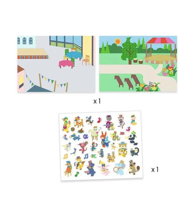 DJECO AUTOCOLLANTS REPOSITIONNABLES - FANFARE