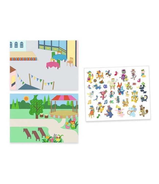 DJECO AUTOCOLLANTS REPOSITIONNABLES - FANFARE