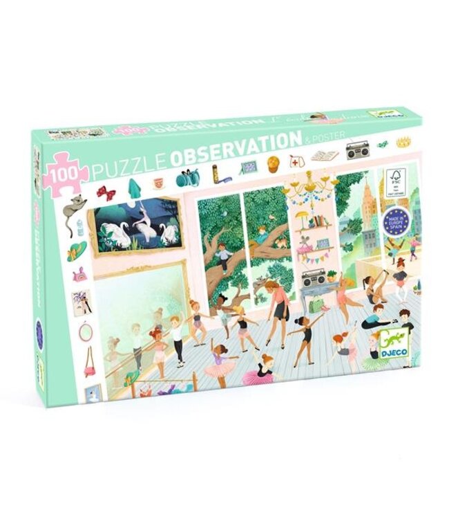 DJECO PUZZLE D'OBSERVATION (100 MCX) - L'ÉCOLE DE DANSE