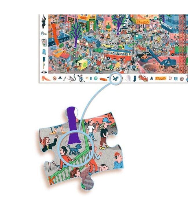 DJECO PUZZLE D'OBSERVATION (200 MCX) - LA VILLE