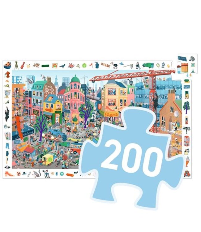 DJECO PUZZLE D'OBSERVATION (200 MCX) - LA VILLE