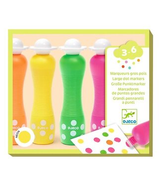 DJECO ENS. DE 4 MARQUEURS MOUSSE - NEON