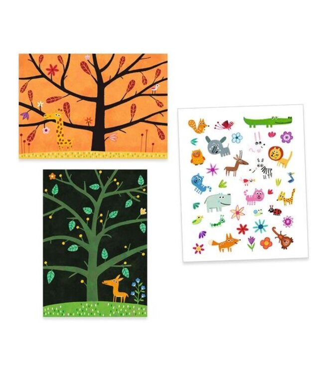 DJECO AUTOCOLLANTS REPOSITIONNABLES - CHAT-PERCHÉ !