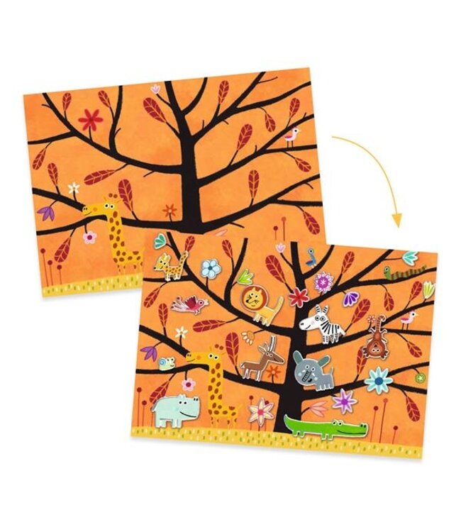 DJECO AUTOCOLLANTS REPOSITIONNABLES - CHAT-PERCHÉ !