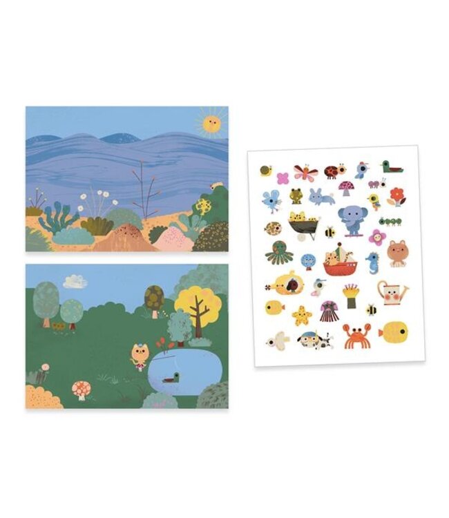 DJECO AUTOCOLLANTS REPOSITIONNABLES - SUMMERTIME