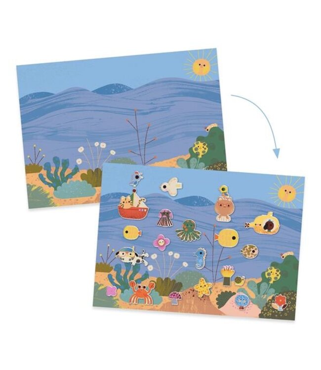 DJECO AUTOCOLLANTS REPOSITIONNABLES - SUMMERTIME