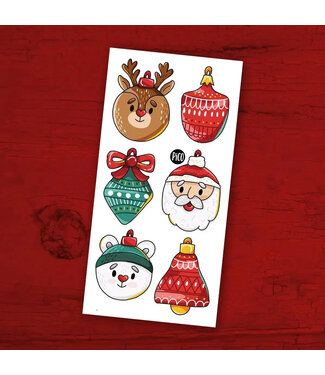 PiCO TATOO TATOUAGES TEMPORAIRES - LES BOULES DE NOEL