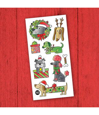 PiCO TATOO TATOUAGES TEMPORAIRES - LES CHIENS DE NOEL