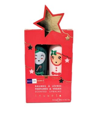 INUWET DUO BAUME - ÉTOILE NOËL, CERISE & SUCRE D'ORGE