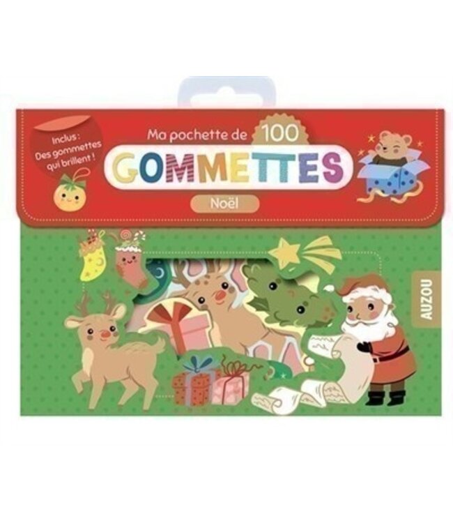 AUZOU MA POCHETTE DE 100 GOMMETTES NOËL