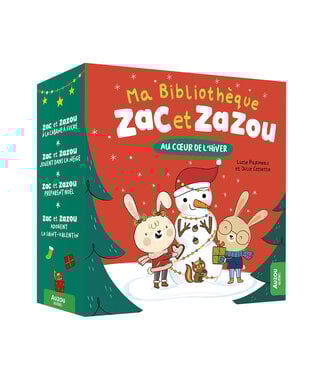 AUZOU COFFRET DE LECTURE - MA BIBLIOTHÈQUE ZAC ET ZAZOU : AU COEUR DE L'HIVER