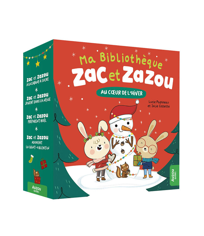 AUZOU COFFRET DE LECTURE - MA BIBLIOTHÈQUE ZAC ET ZAZOU : AU COEUR DE L'HIVER