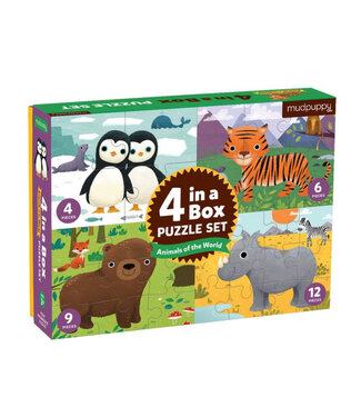 ENS. 4 CASSE-TÊTE  - ANIMALS OF THE WOLD