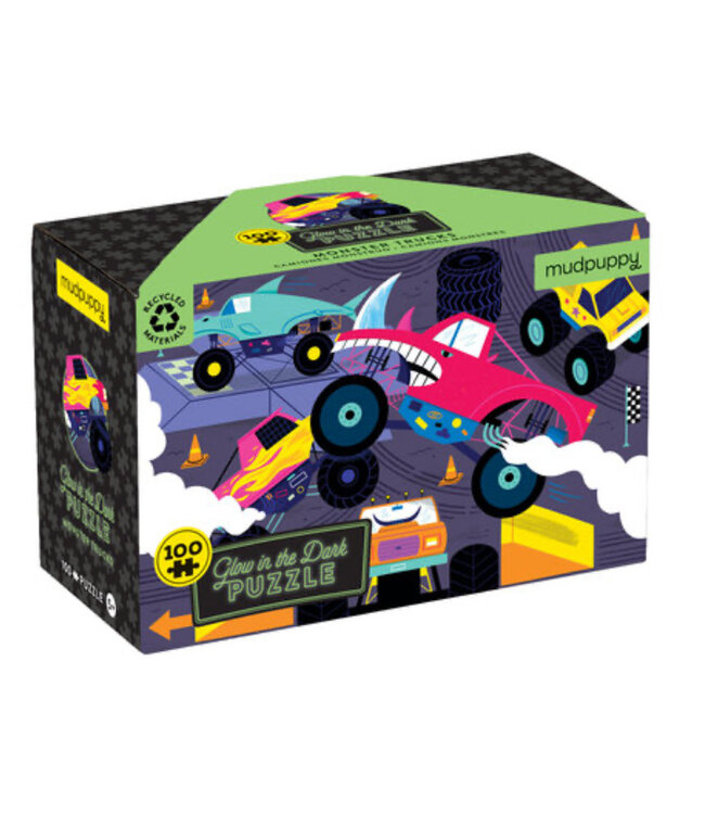 CASSE-TÊTE GLOW IN THE DARK - MONSTER TRUCKS (100 PIÈCES)