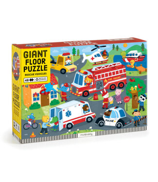 CASSE-TÊTE DE SOL GÉANT  - RESCUE VEHICULES (48 PIÈCES)