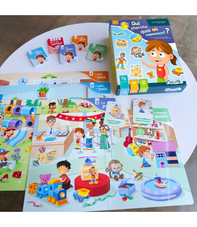 PLACOTE JEU ÉDUCATIF - QUI CHERCHE QUOI OU COMMENT ?