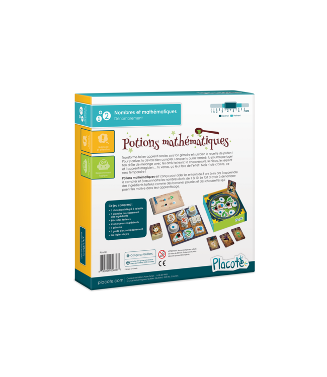 PLACOTE JEU ÉDUCATIF - POTIONS MATHÉMATIQUES