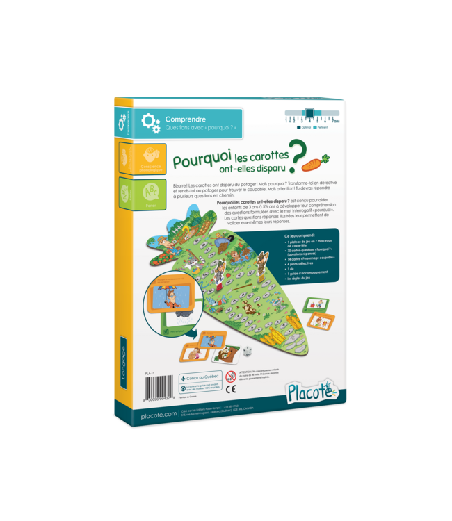 PLACOTE JEU ÉDUCATIF - POURQUOI LES CAROTTES ONT-ELLES DISPARU?
