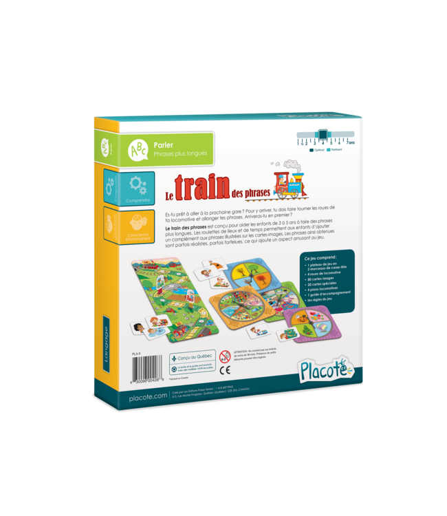 PLACOTE JEU ÉDUCATIF - LE TRAIN DES PHRASES