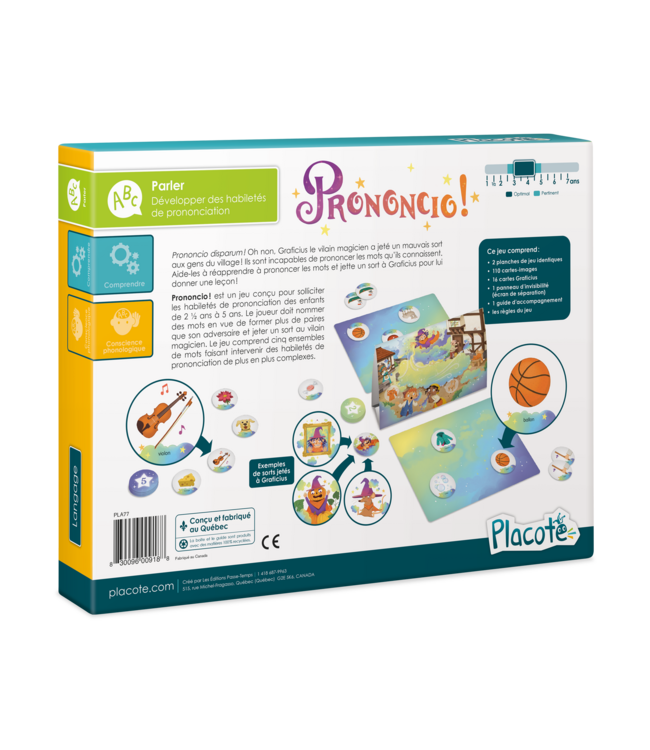 PLACOTE JEU ÉDUCATIF - PRONONCIO