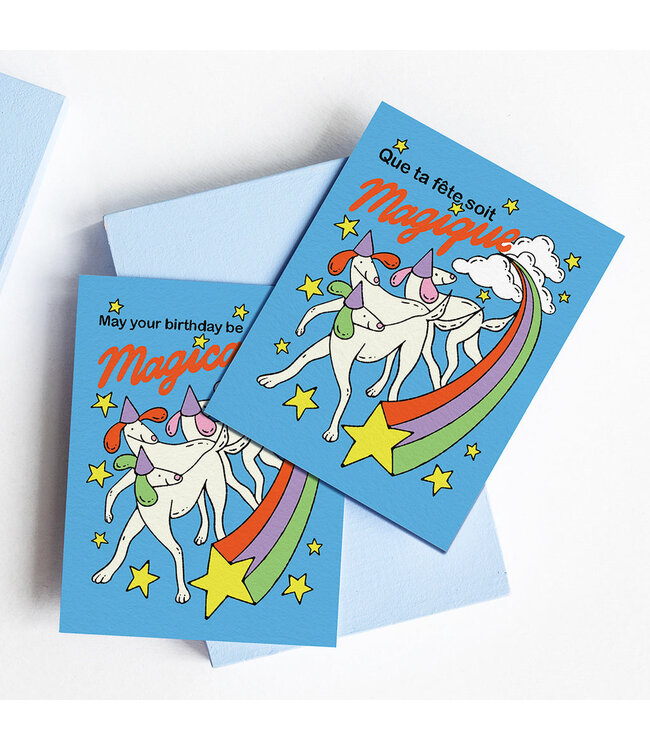 CARTE DE SOUHAIT - FÊTE MAGIQUE