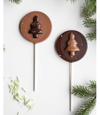 CHOCOLAT AU LAIT - SUCETTE RONDE SAPIN