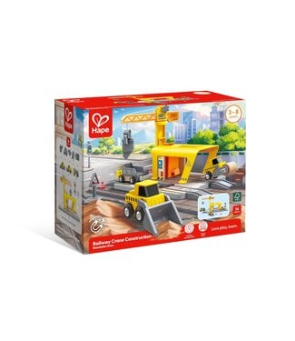 HAPE JEU DE CONSTRUCTION - GRUE FERROVIAIRE