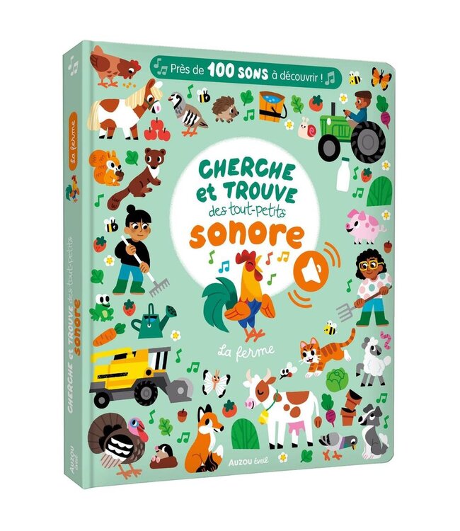 AUZOU Livre - Cherche et trouve des tout-petits sonore - La ferme