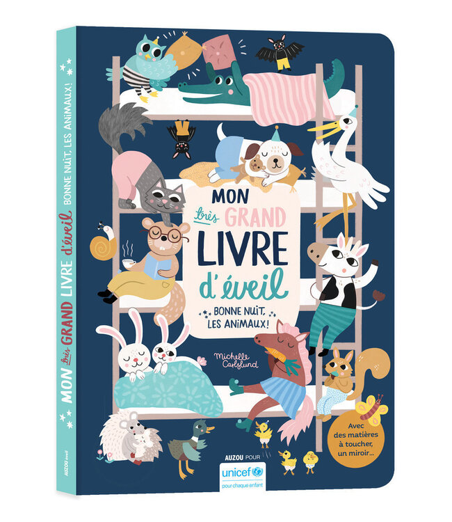 AUZOU Mon très grand livre d'éveil - Bonne nuit les animaux !