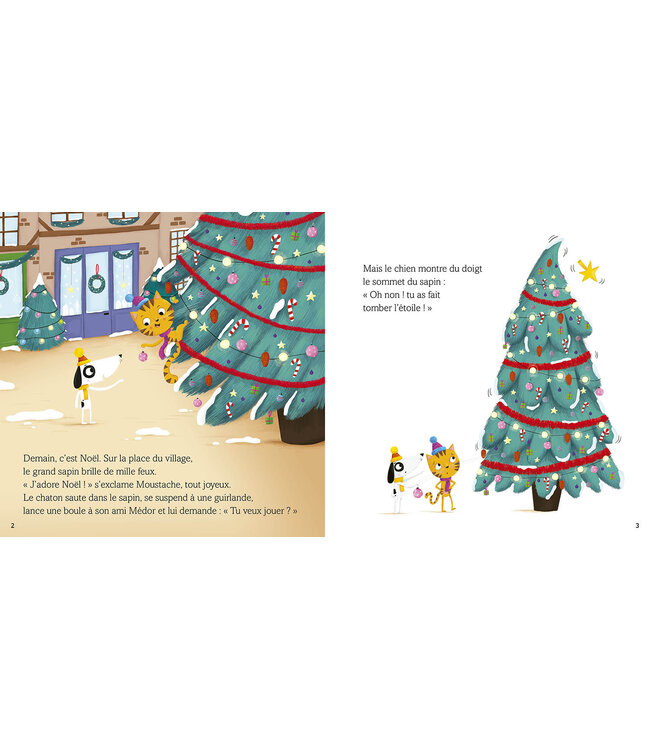 AUZOU Livre - Le Noël de Moustache